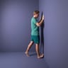 Toe-Up Wall Calf Stretch